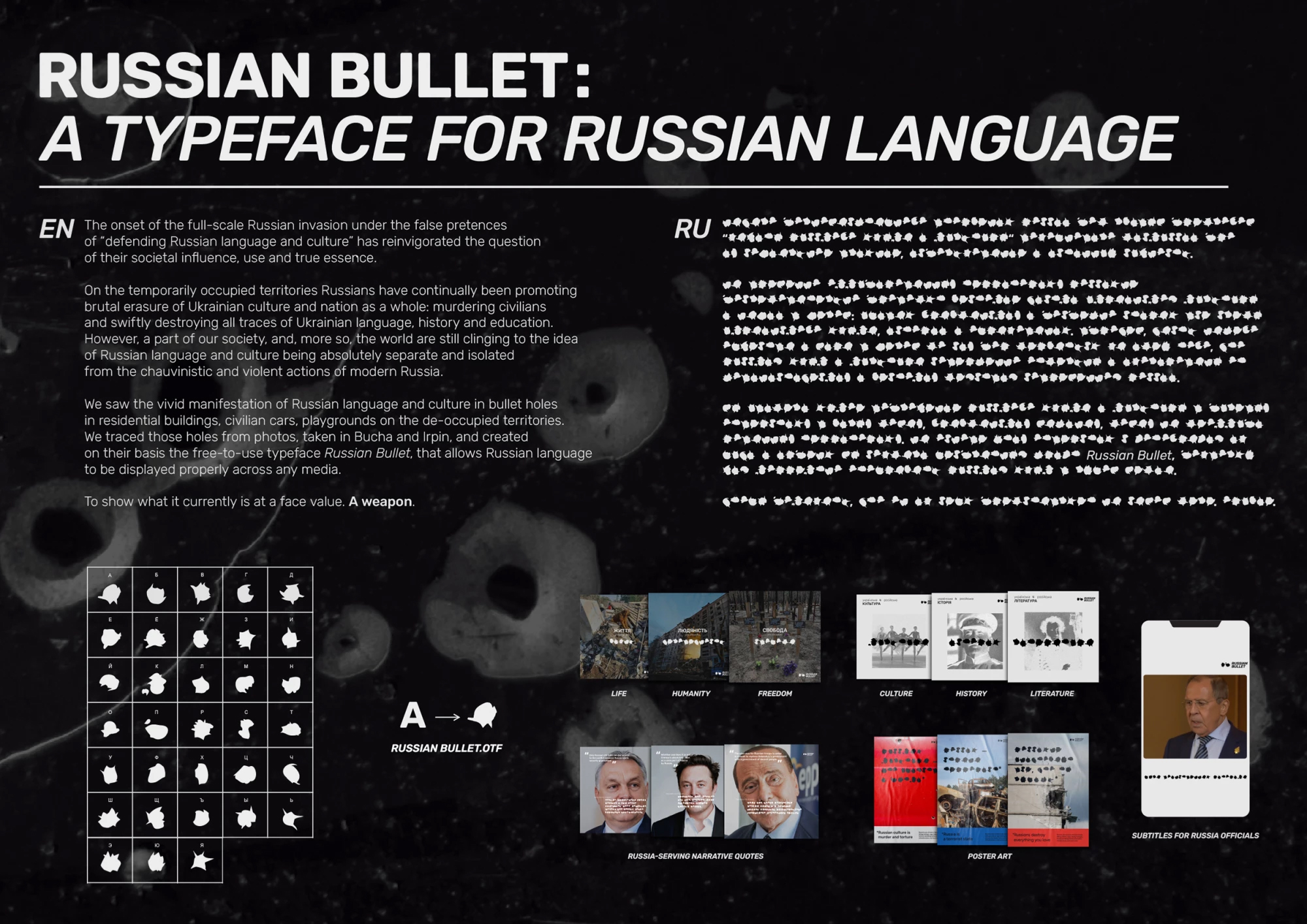 Russian Bullet: A Typeface For Russian Language