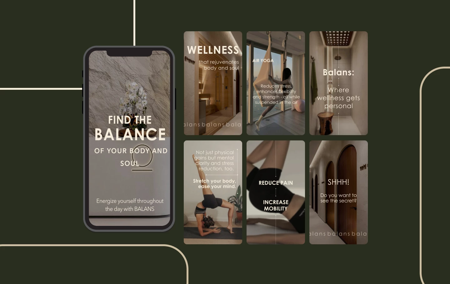 <strong>Social media design for Balans health club</strong>