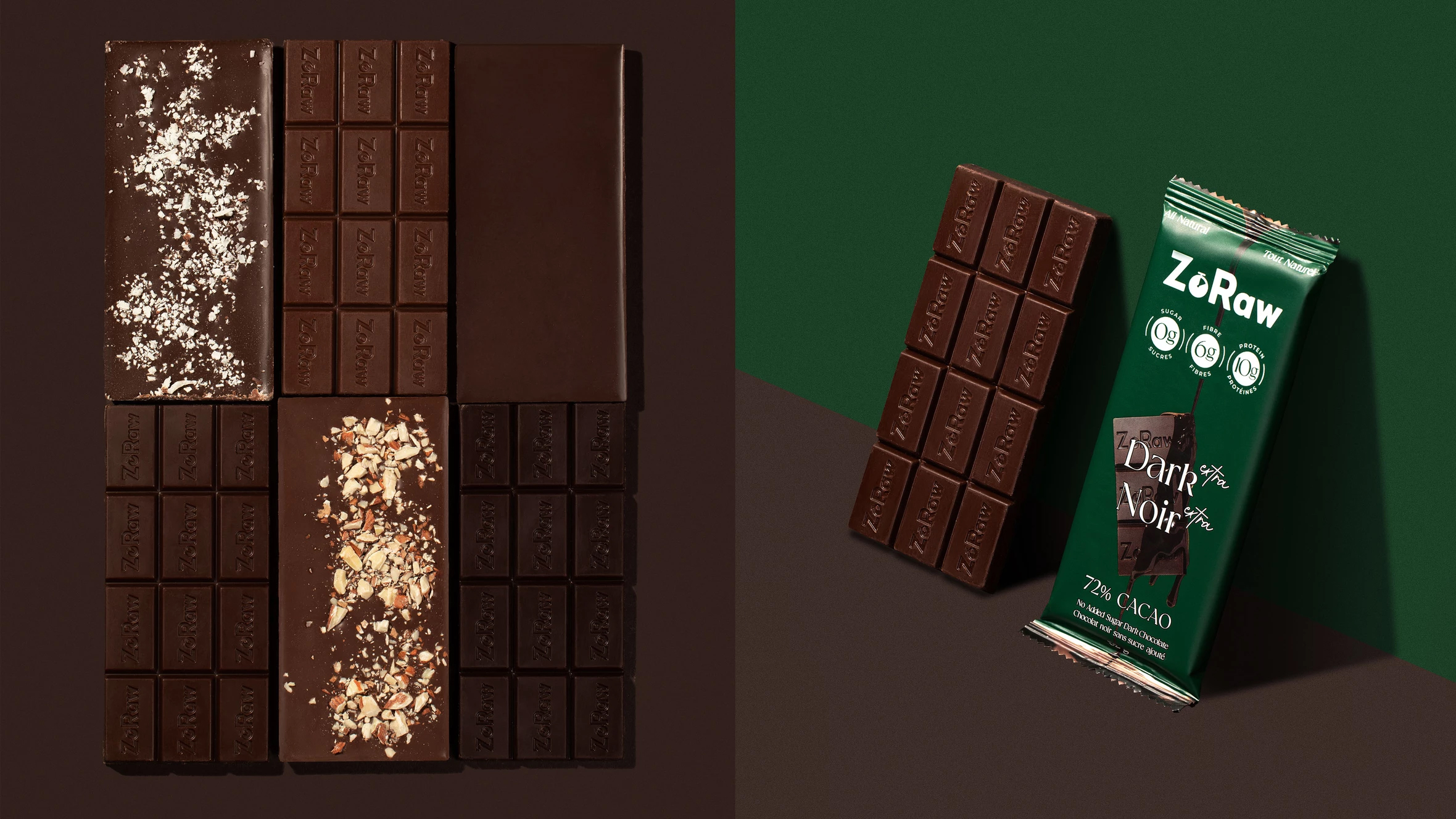 Redesign of ZoRaw chocolate packaging