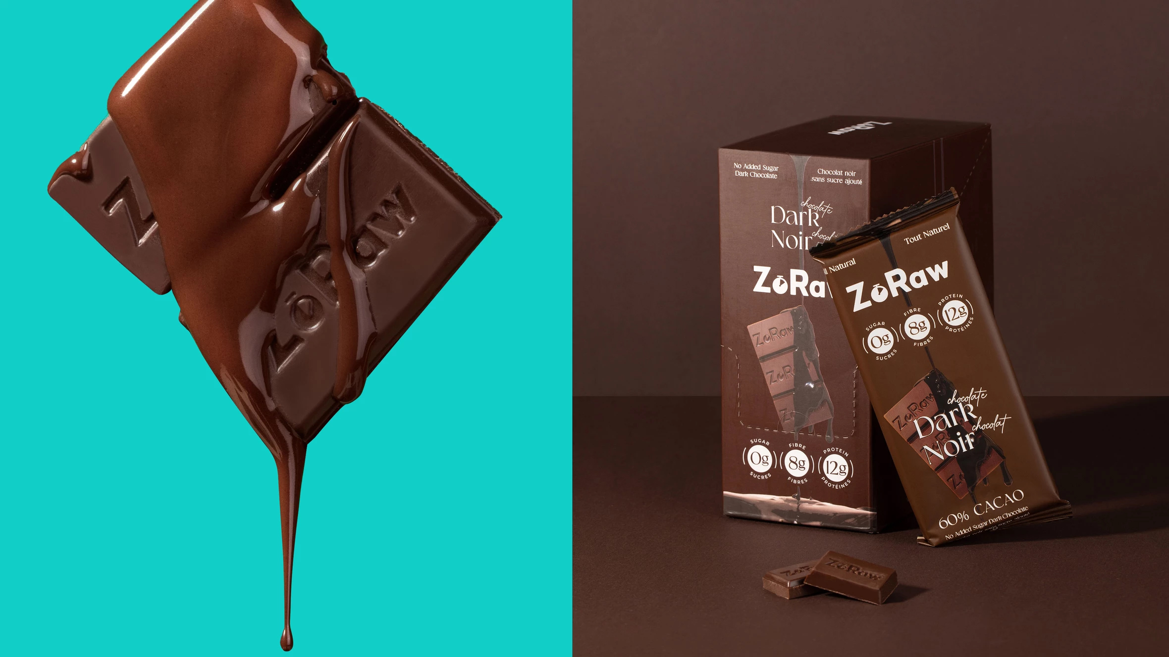 Redesign of ZoRaw chocolate packaging