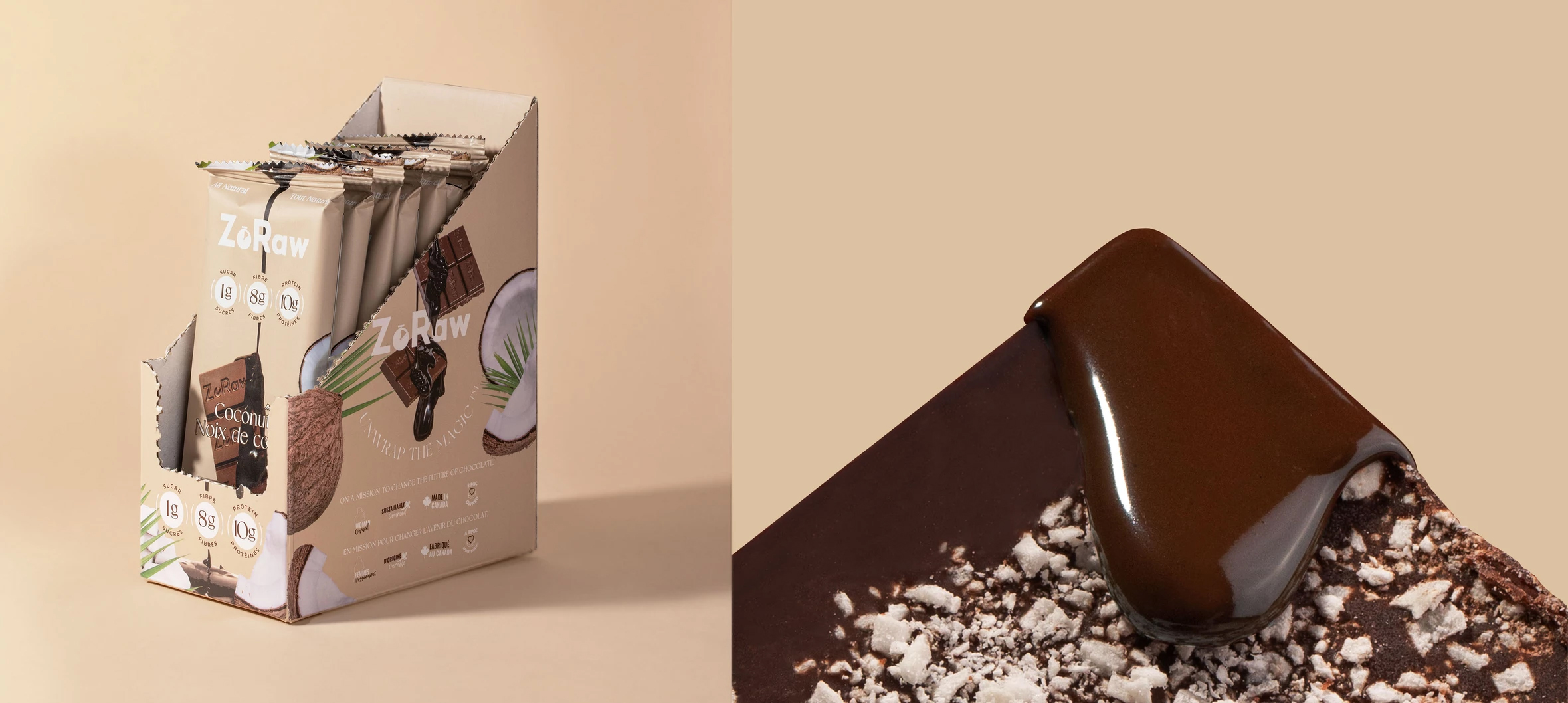 Redesign of ZoRaw chocolate packaging