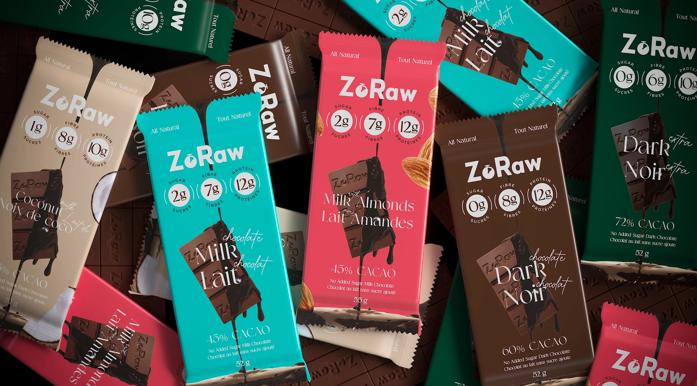 Redesign of ZoRaw chocolate packaging